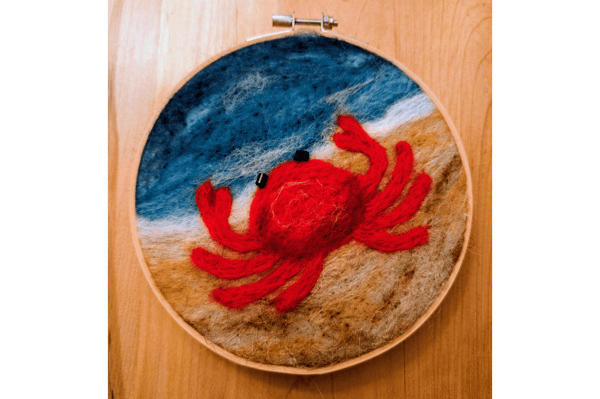 Picture for: 2D Felting for Kids: Beach Crab - Ages 8-14