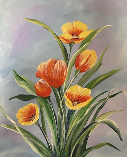 Picture for: Acrylic Painting: Bouquet of Tulips