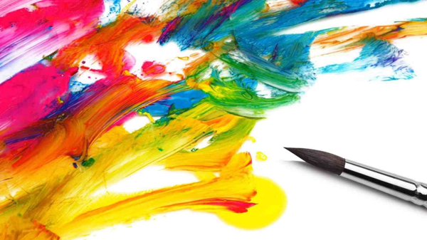 Course Bright Birds & Summer Blooms - Modern Graphic Acrylic Painting image 1