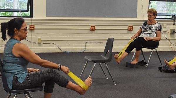 adult, chair yoga, fitness, yoga