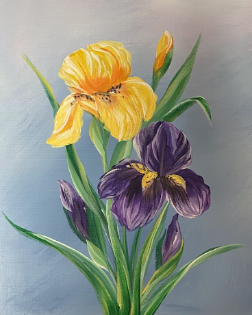 Picture for: Acrylic Painting: Irises