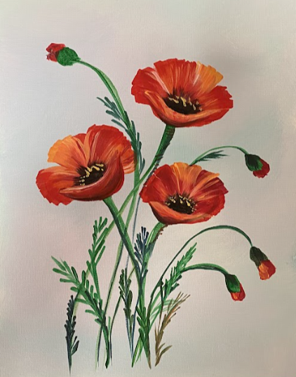 Picture for: Acrylic Painting: Poppies
