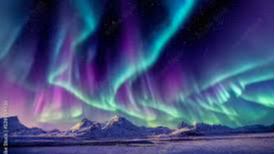 Picture for: Winter Scene with Aurora Borealis