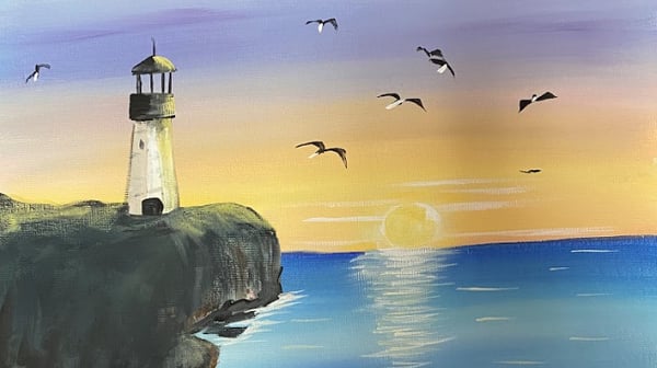 Picture for: Acrylic Painting: Lighthouse with Sunset