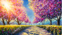 Picture for: Acrylic Painting: Trees and Summer Walking Path