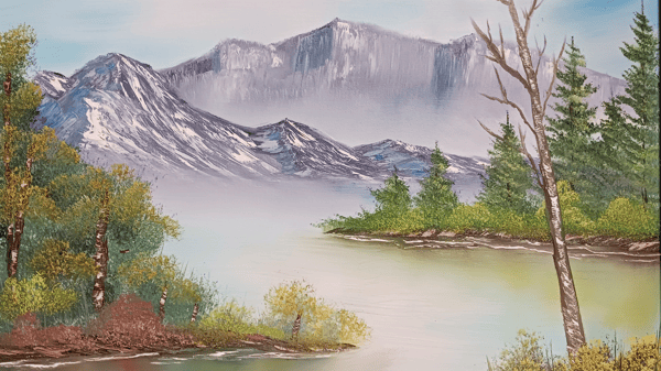 Course Bob Ross Landscape Oil Painting image 1