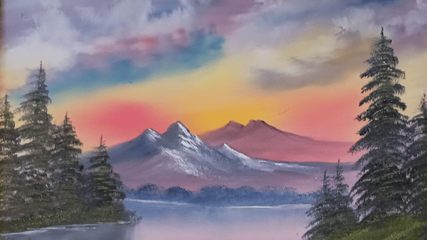 Course Bob Ross Landscape Oil Painting image 1