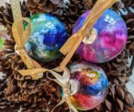 Course Alcohol Ink Glitter Ornaments image 1