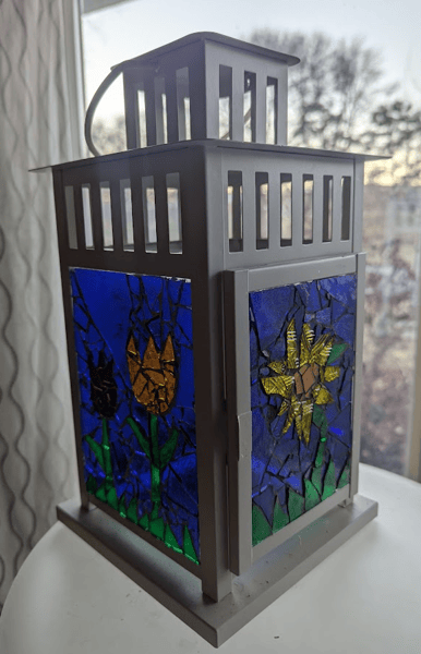 Course Colorful Glass Mosaic: Candle Lantern or Table Lamp image 1