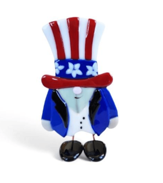 Picture for: Fused Glass Patriotic Gnome