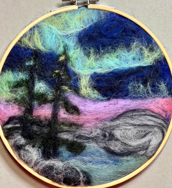 Picture for: Needle Felt Painting: Northern Lights