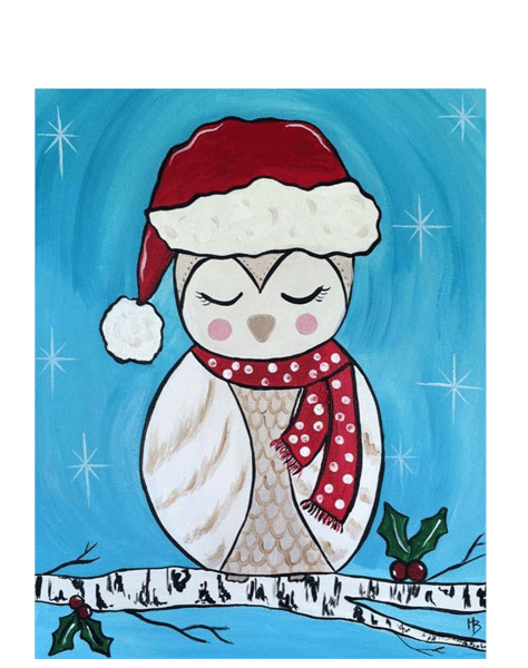 Course Cozy Owl Family Paint Night image 1