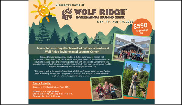 Course Sleepaway Camp at Wolf Ridge - Full Please Join the wait list! image 1