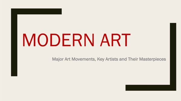 Course Modern Art: Major Movements, Masterpieces & Artists (Washburn) ONLINE image 1