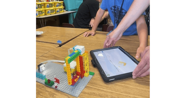 Picture for: Lego Robotics E2(Grades 4-6) Peggy Solensten and Ayan Hussein.