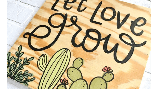 Picture for Springtime Wood Sign at La Doña Cervecería (Washburn)