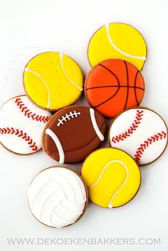Sports ball cookies