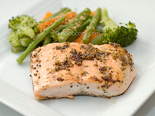 Pan Fried Honey Mustard Salmon