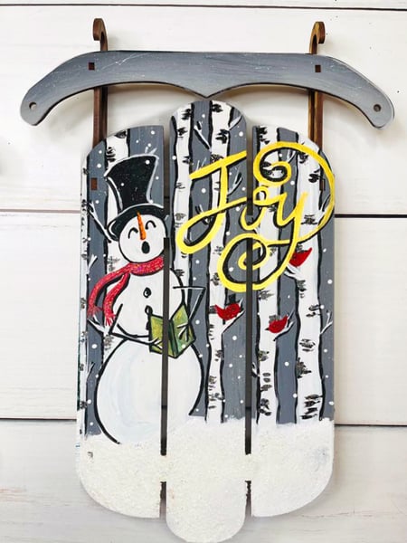 Course Sleigh Ride Acrylic Painting image 3