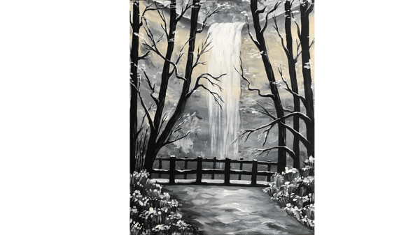 Course Minnehaha Falls Acrylic Painting image 1