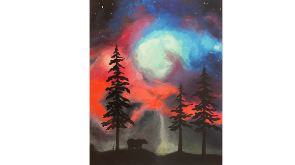 Picture for: Northern Lights Acrylic Painting