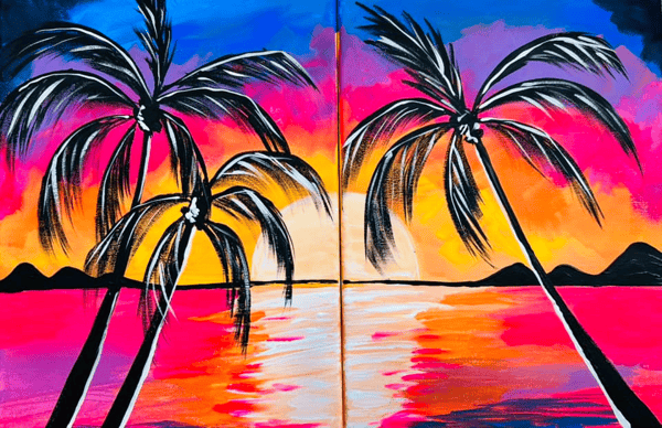 Picture for: Family Paint Night Summer Sunset Duo