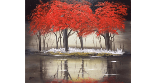 Picture for: Easy Bob Ross Oil Painting with Henry Jay Rupp - Red Trees