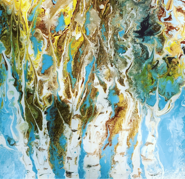 Picture for: Birch Tree Acrylic Pour
