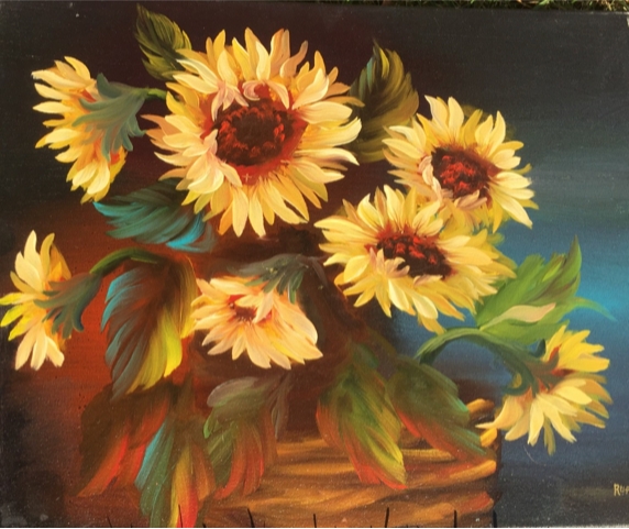 Picture for Easy Bob Ross Oil Painting with Henry Jay Rupp - Sunflowers