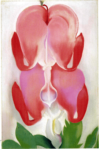 Picture for Georgia O'Keeffe - Bleeding Hearts Acrylic Painting