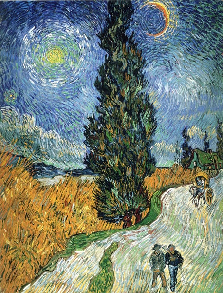 Picture for Vincent van Gogh Acrylic Painting - Cypress and Star