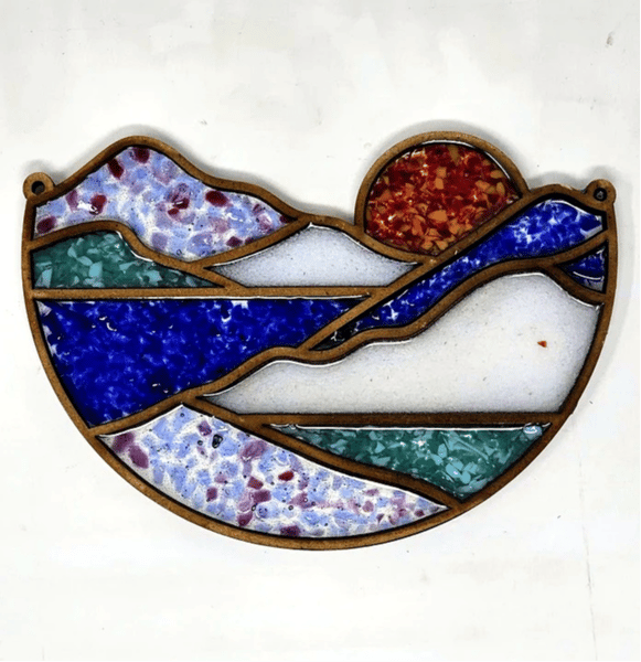 Course Crushed Glass Sun Catcher image 4