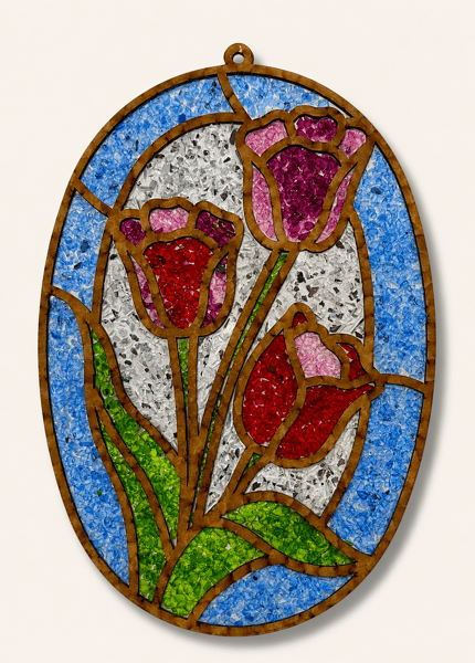 Course Crushed Glass Sun Catcher image 5