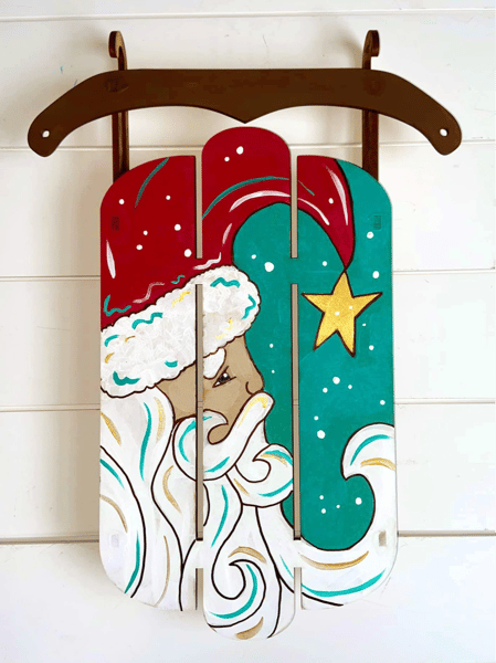 Course Sleigh Ride Acrylic Painting image 1