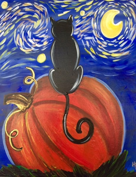 Picture for: Family Paint Night: Starry Night Cats