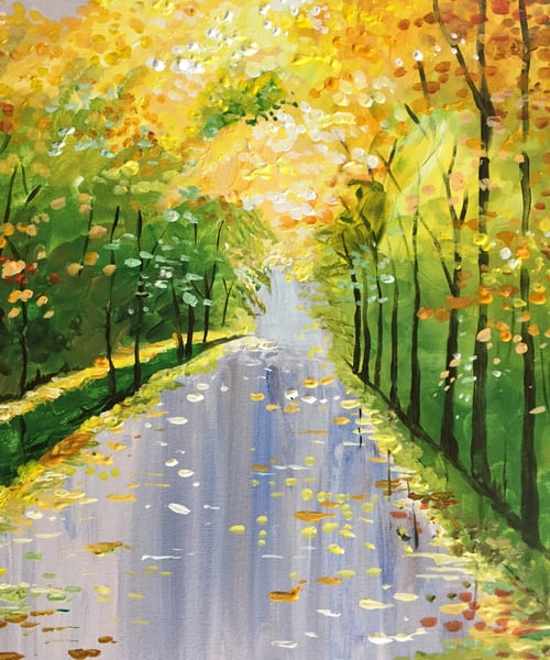 Picture for: Golden Fall Acrylic Painting