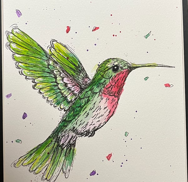 Picture for: THE ART OF WATERCOLOR: Colorful Hummingbird (Ages15 & Up)