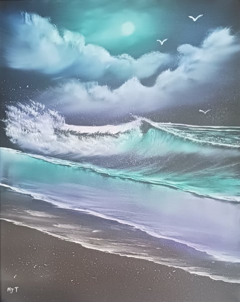 Picture for: Paint Like Bob Ross/Moonlit Seascape