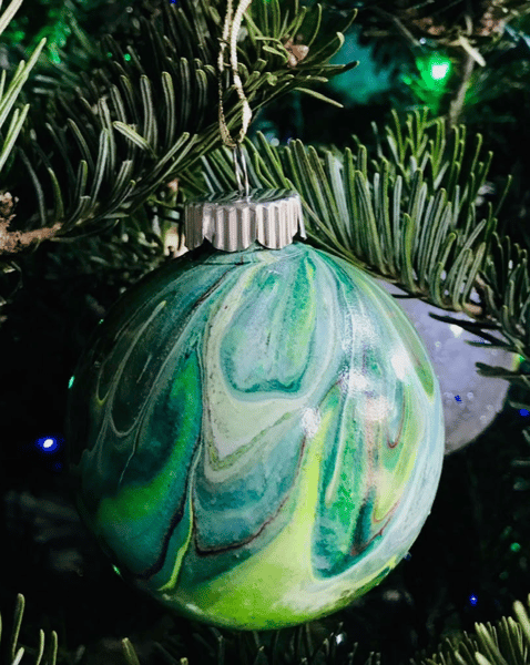 Course Acrylic Pour Ornament image 1