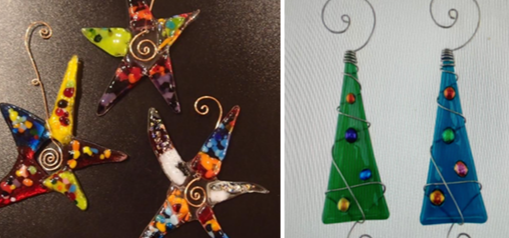 Course New!  Fused Glass Ornaments Class - Select Your 3! image 1