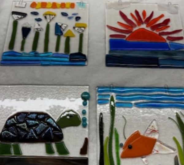 Picture for: Large 8”x8” Fused Glass Suncatcher