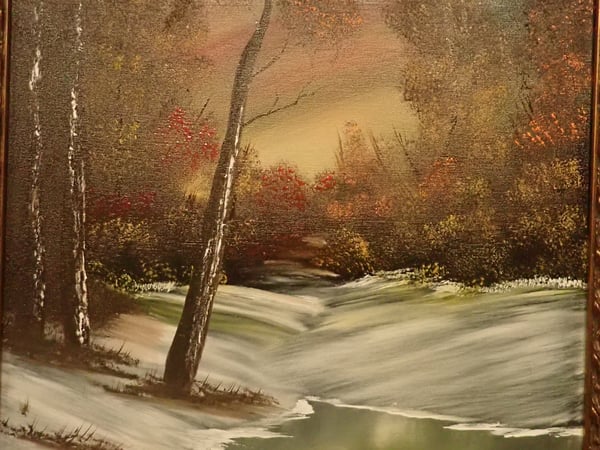 Picture for: Bob Ross Oil Painting - Golden Sunset