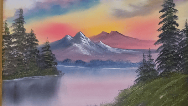 Picture for: Bob Ross Oil Painting - Sunset Aglow