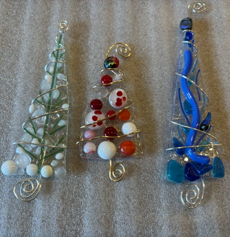 Course New!  Fused Glass Ornaments Class - Select Your 3! image 3