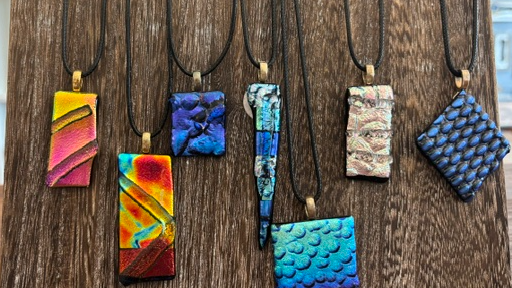 Image for Fused Glass Classy and Shiny Jewelry - Pendants and Earrings