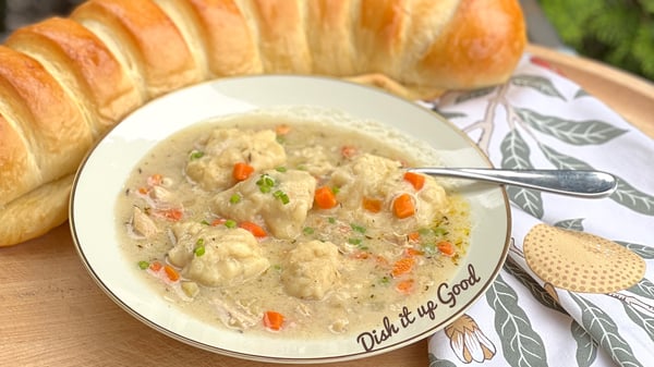 Picture for: Elegant Soups & Bread: Chicken & Dumplings, and Chicken Orzo Avgolemono Soups, & French Bread