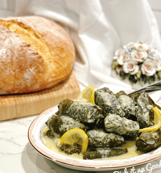 Picture for: Mediterranean Holiday Elegance: Greek Dolmathes in Avgolemono Sauce & Crusty Artisan Bread