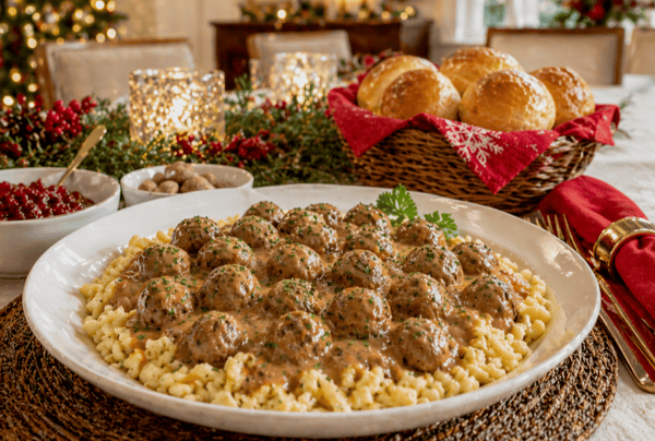 Picture for: Swedish Meatballs & Spaetzle (Homemade Egg Noodles): From Scratch Holiday Comfort Food