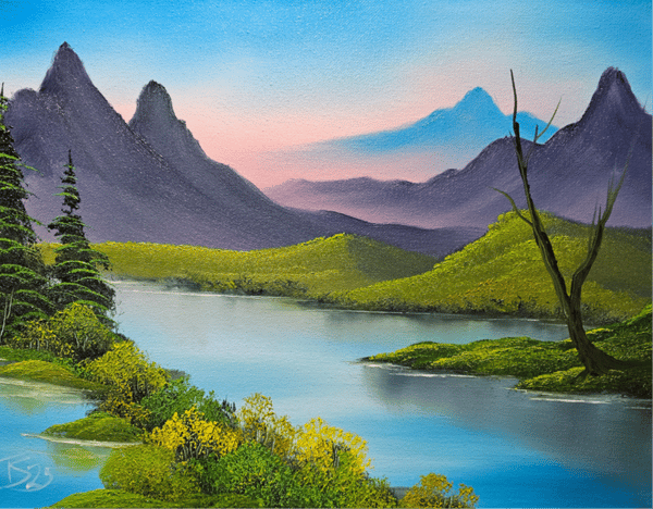 Picture for: Learn to Paint Like Bob Ross (Mountain Range Sunset)