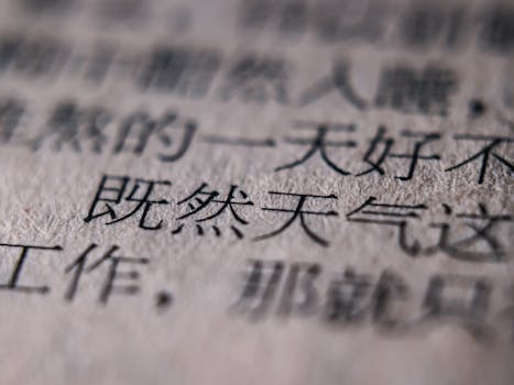 Close-up shot of Chinese text, emphasizing texture and detail with blurred background.